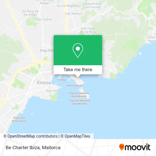 Be Charter Ibiza map
