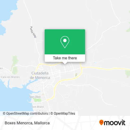 Boxes Menorca map