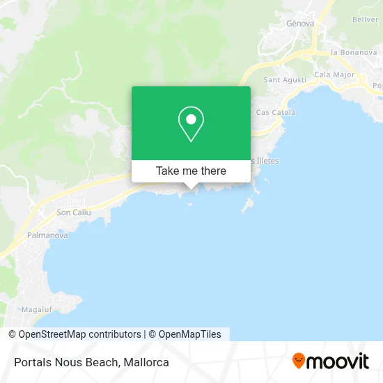 Portals Nous Beach map
