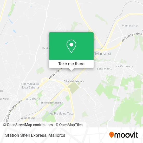 Station Shell Express map