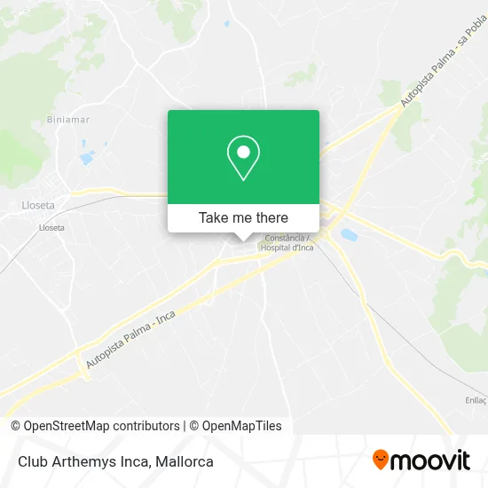Club Arthemys Inca map