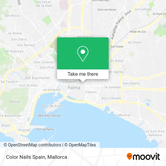 Color Nails Spain map