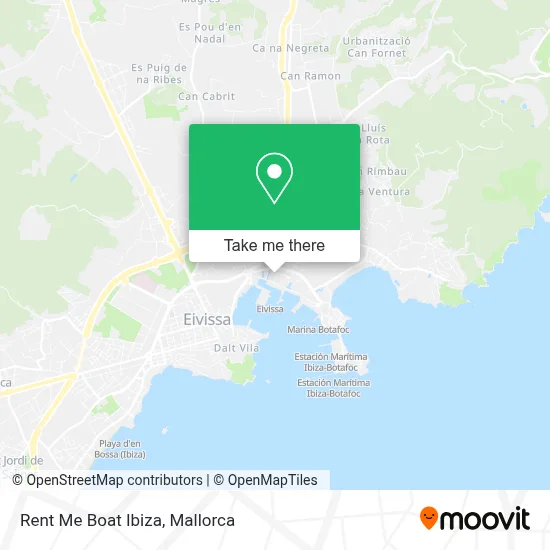 Rent Me Boat Ibiza map