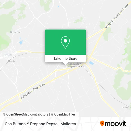Gas Butano Y Propano Repsol map