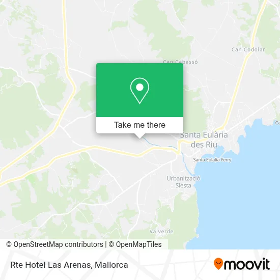 Rte Hotel Las Arenas map