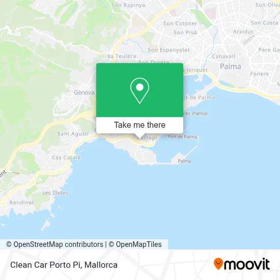 Clean Car Porto Pi map