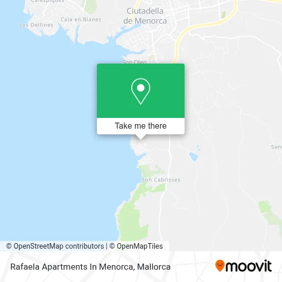 Rafaela Apartments In Menorca map
