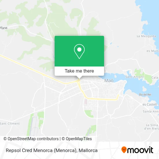 Repsol Cred Menorca map