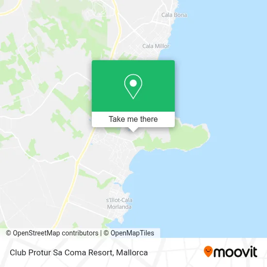 Club Protur Sa Coma Resort map