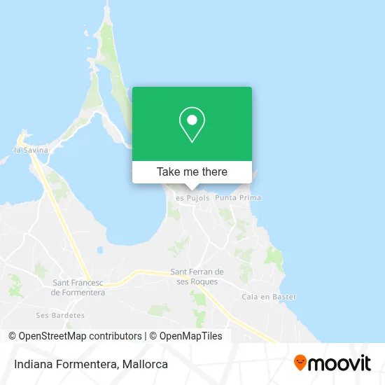 Indiana Formentera map