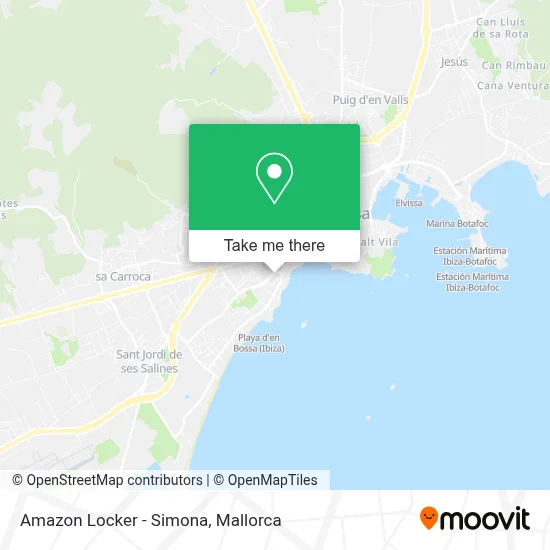 Amazon Locker - Simona map