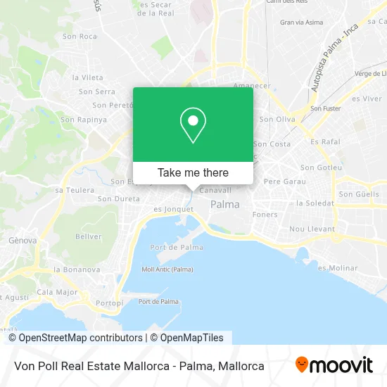 Von Poll Real Estate Mallorca - Palma map