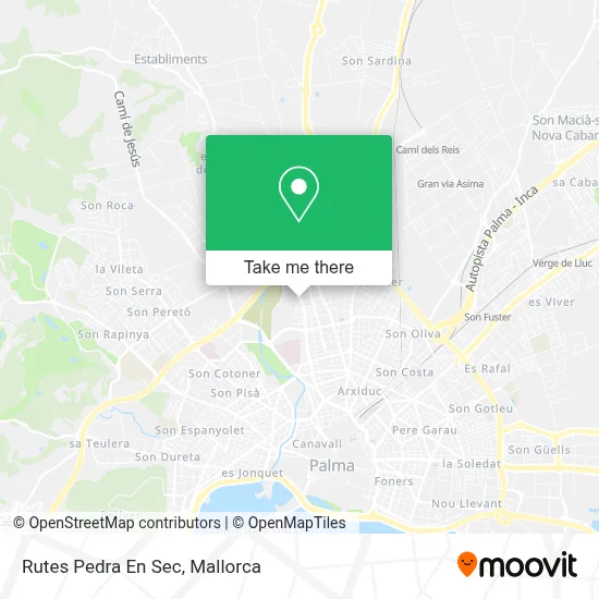 Rutes Pedra En Sec map