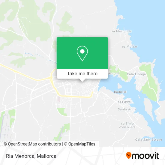 Ria Menorca map