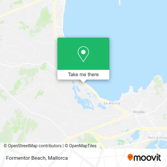 Formentor Beach map