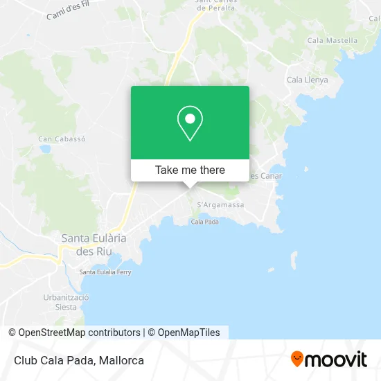 Club Cala Pada map