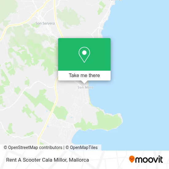 Rent A Scooter Cala Millor map