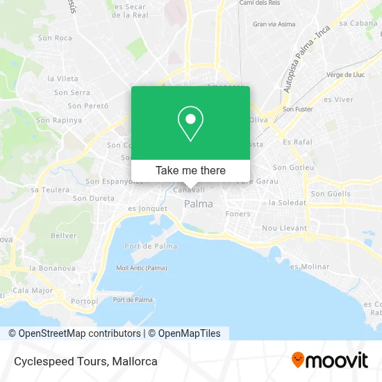 Cyclespeed Tours map