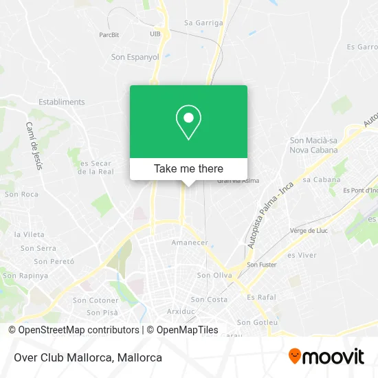 Over Club Mallorca map