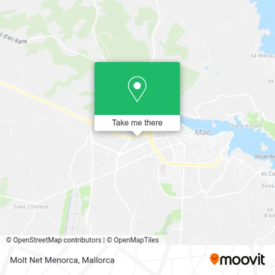 Molt Net Menorca map