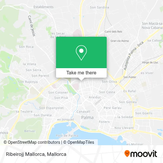 Ribeirojj Mallorca map