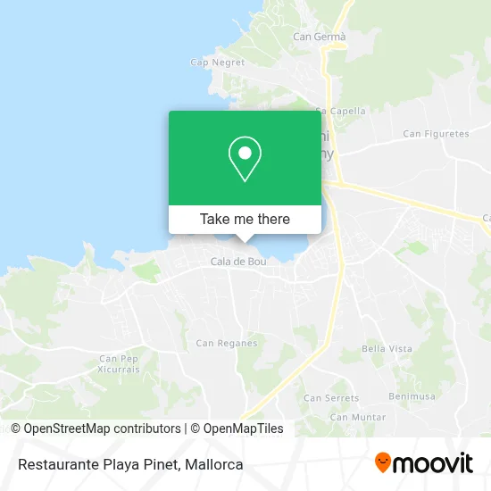 Restaurante Playa Pinet map