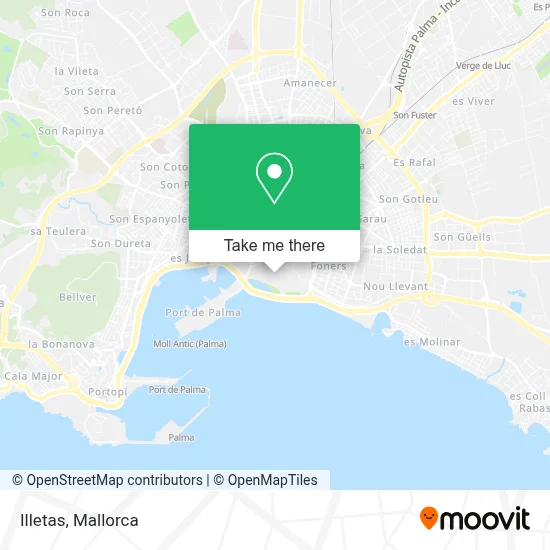 Illetas map