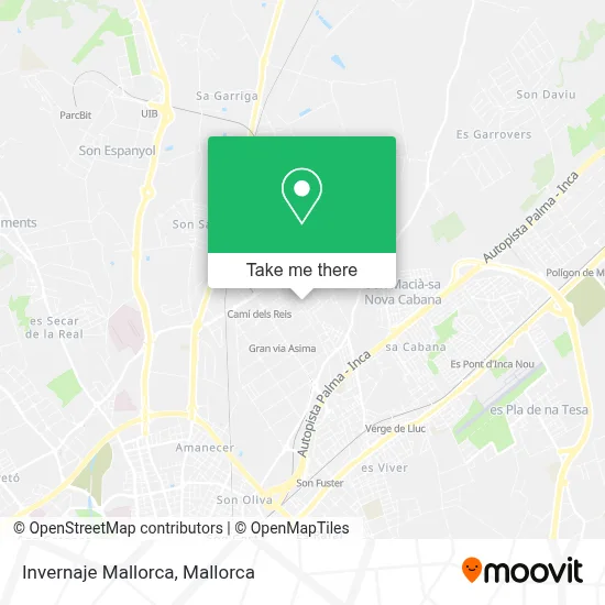Invernaje Mallorca map