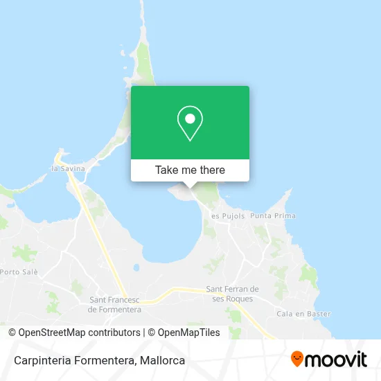 Carpinteria Formentera map