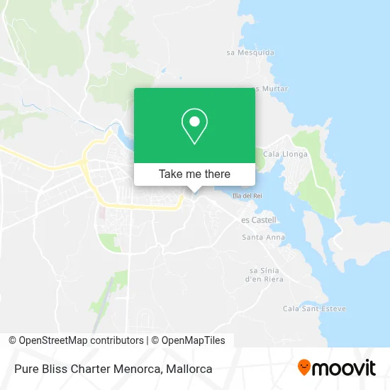 Pure Bliss Charter Menorca map