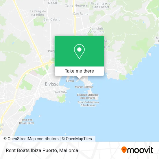 Rent Boats Ibiza Puerto map