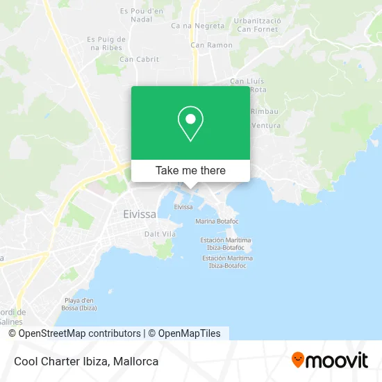 Cool Charter Ibiza map
