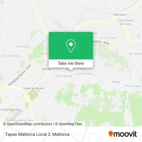 Tapas Mallorca Local 2 map