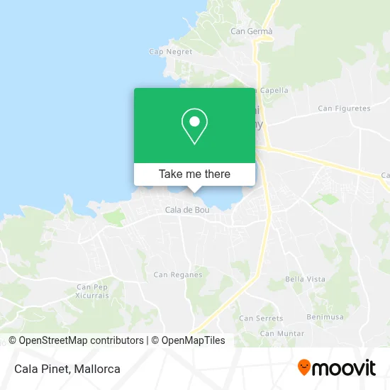 Cala Pinet map