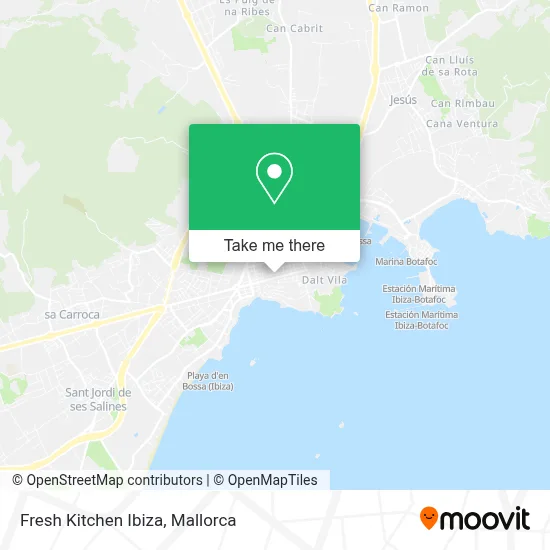 Fresh Kitchen Ibiza map