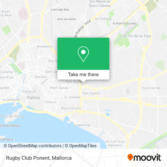 Rugby Club Ponent map