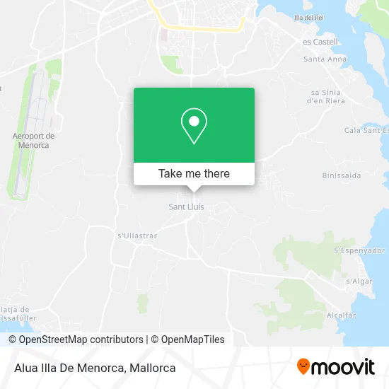 Alua Illa De Menorca map