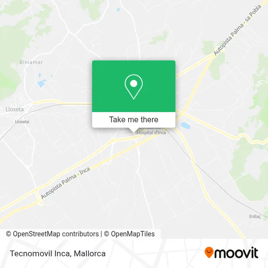 Tecnomovil Inca map