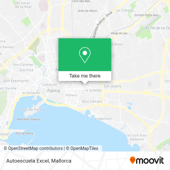 Autoescuela Excel map