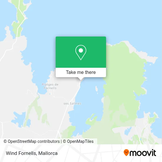 Wind Fornells map