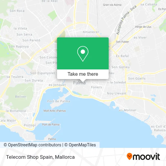 Telecom Shop Spain map