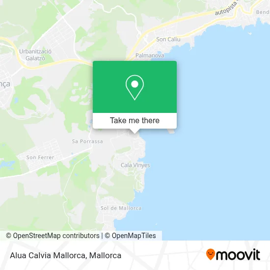 Alua Calvia Mallorca map