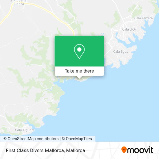 First Class Divers Mallorca map