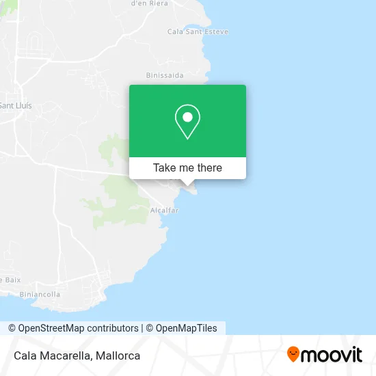 Cala Macarella map