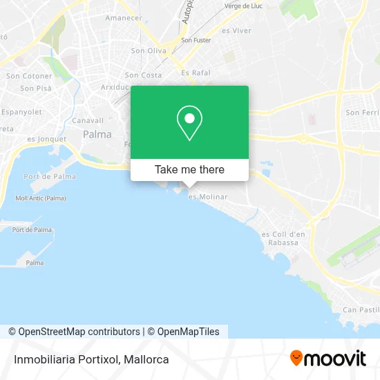 Inmobiliaria Portixol map