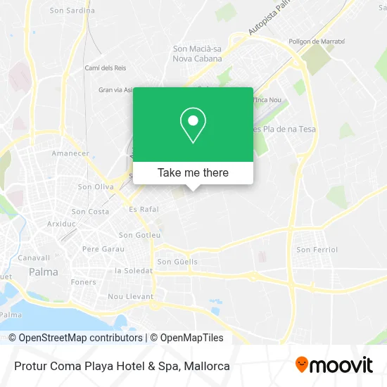 Protur Coma Playa Hotel & Spa map