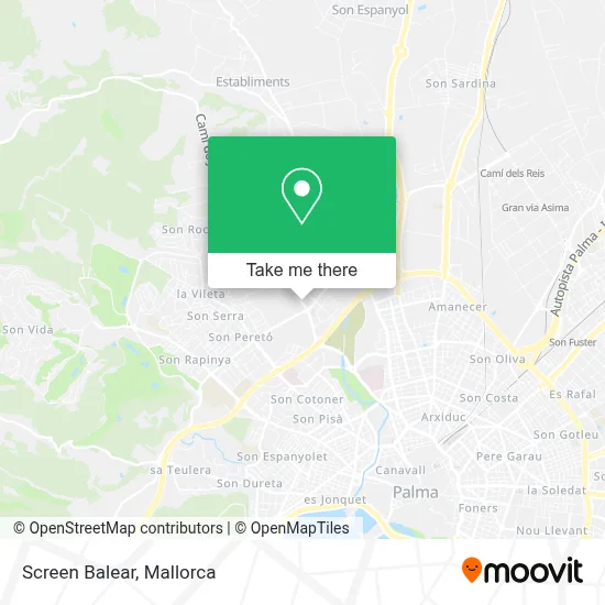 Screen Balear map