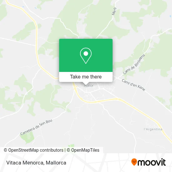 Vitaca Menorca map
