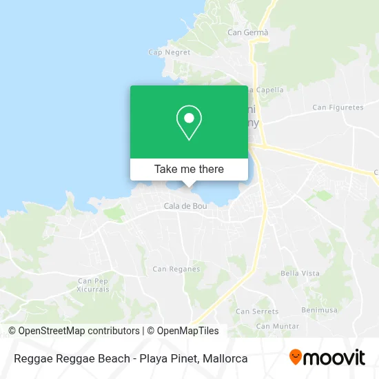 Reggae Reggae Beach - Playa Pinet map
