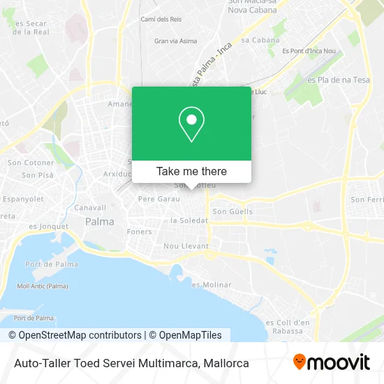 Auto-Taller Toed Servei Multimarca map